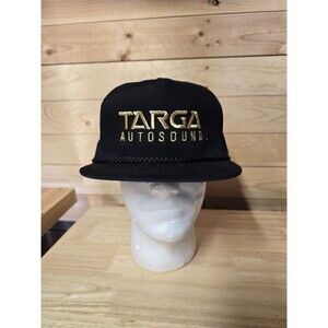 Targa Autosound Cap Snapback Hat  Black Gold KC Brand Embroidered